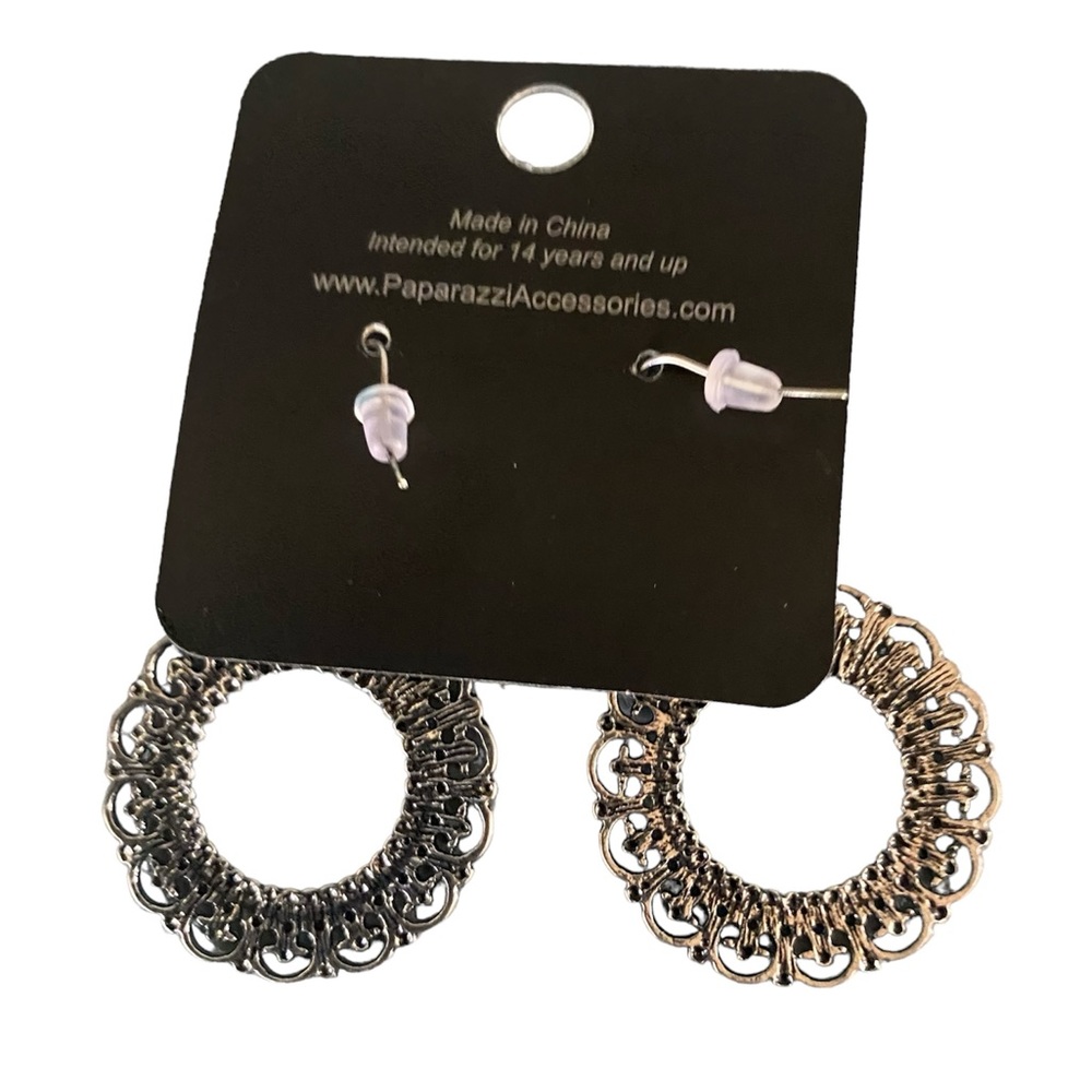 Round dangle earrings - Picture 4 of 5